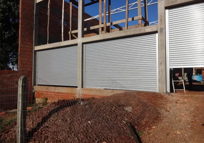 Industrial roller shutter doors installed at a warehouse loading bay